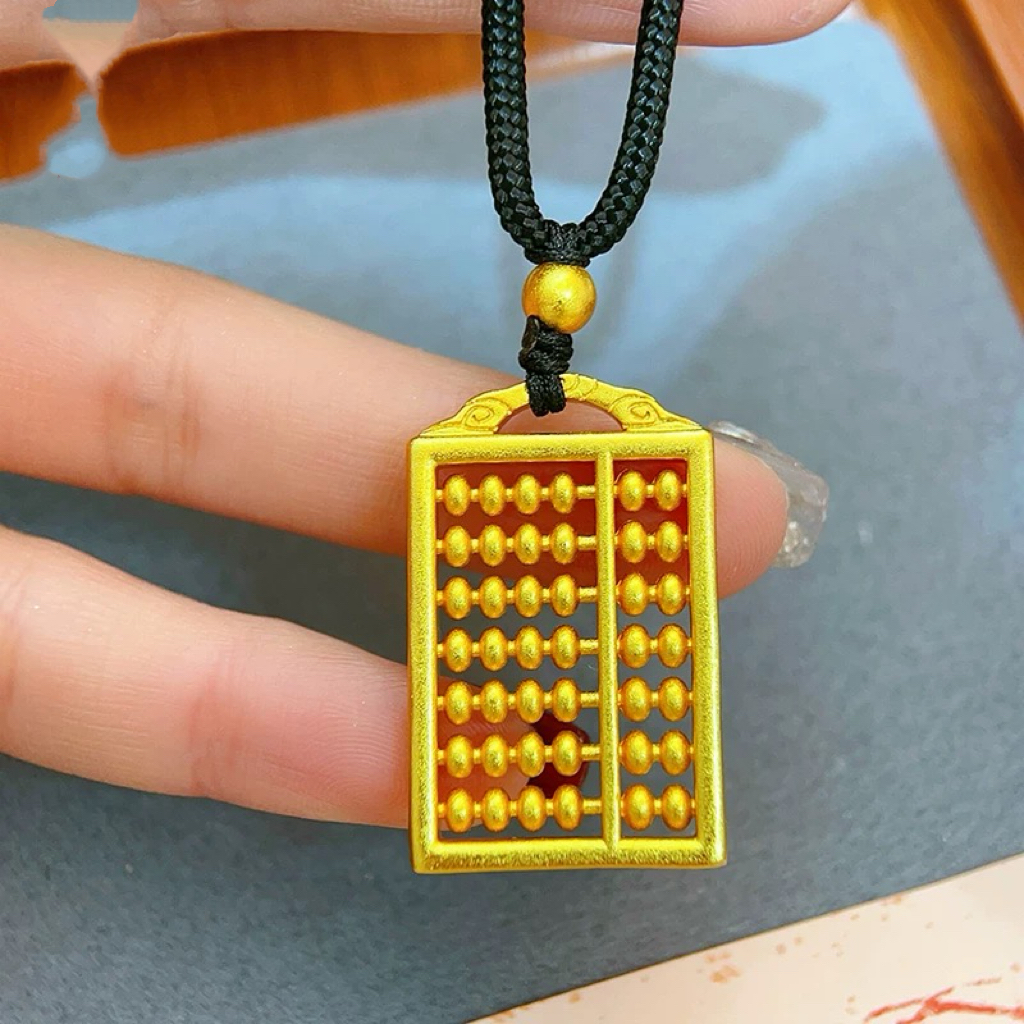 【粉丝专属】5.2g算盘吊坠时尚古法新工艺新款男女款S3