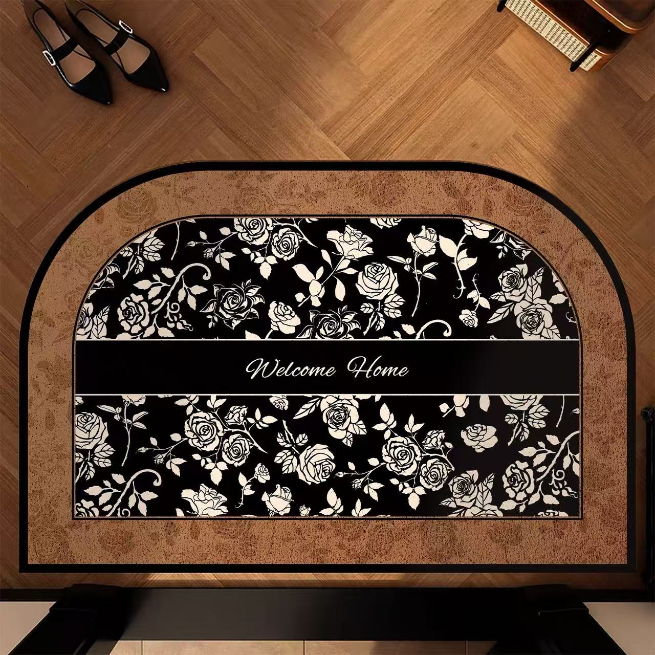 印象【花约如期】厨房专用皮革防油防水可擦免洗专用防滑地垫