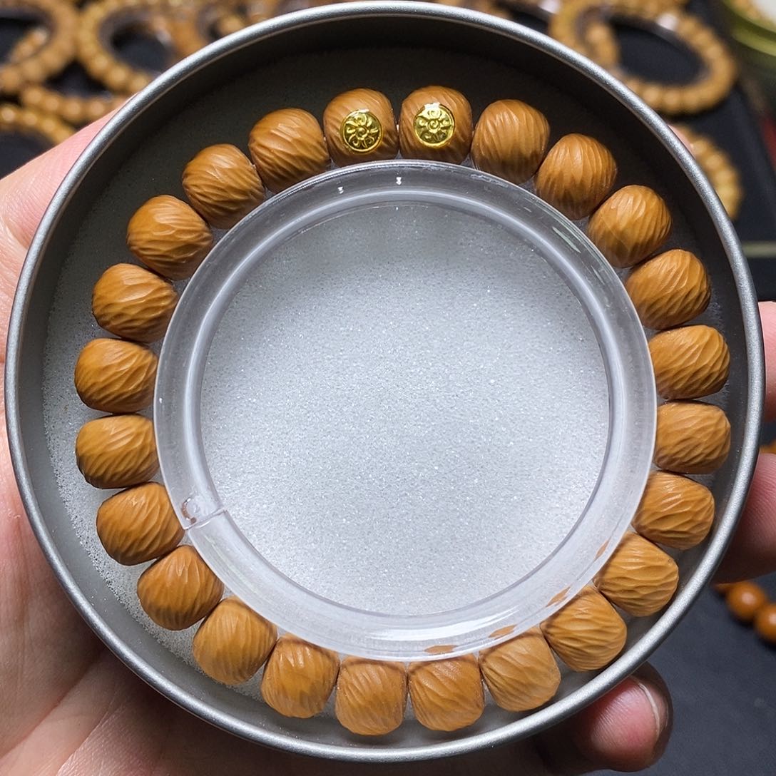 猴头核桃手串双18k金标毕业千刃云锦尺寸10左右全品17号