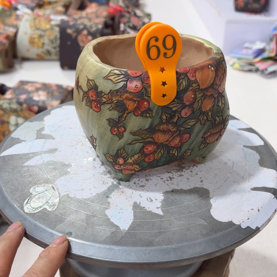 一***光花盆紫砂陶瓷多肉精品花盆