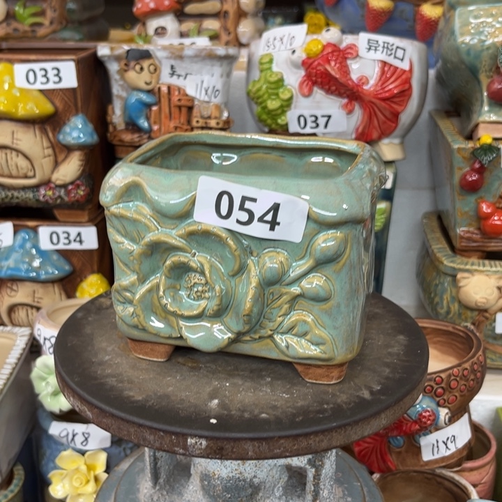 紫砂花盆粗陶材质多肉花盆