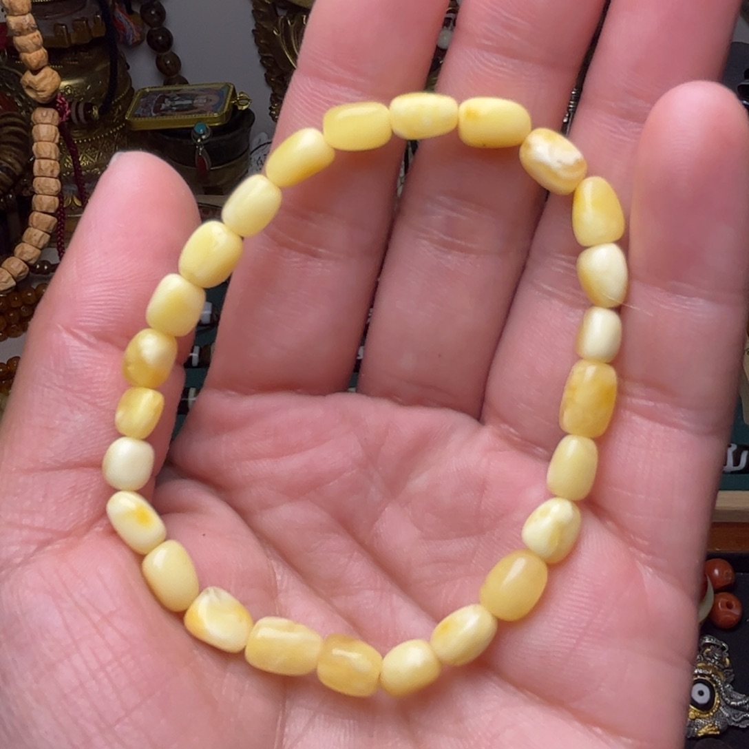 蜜蜡手链未镶嵌藏地朵朵蜜蜡单圈