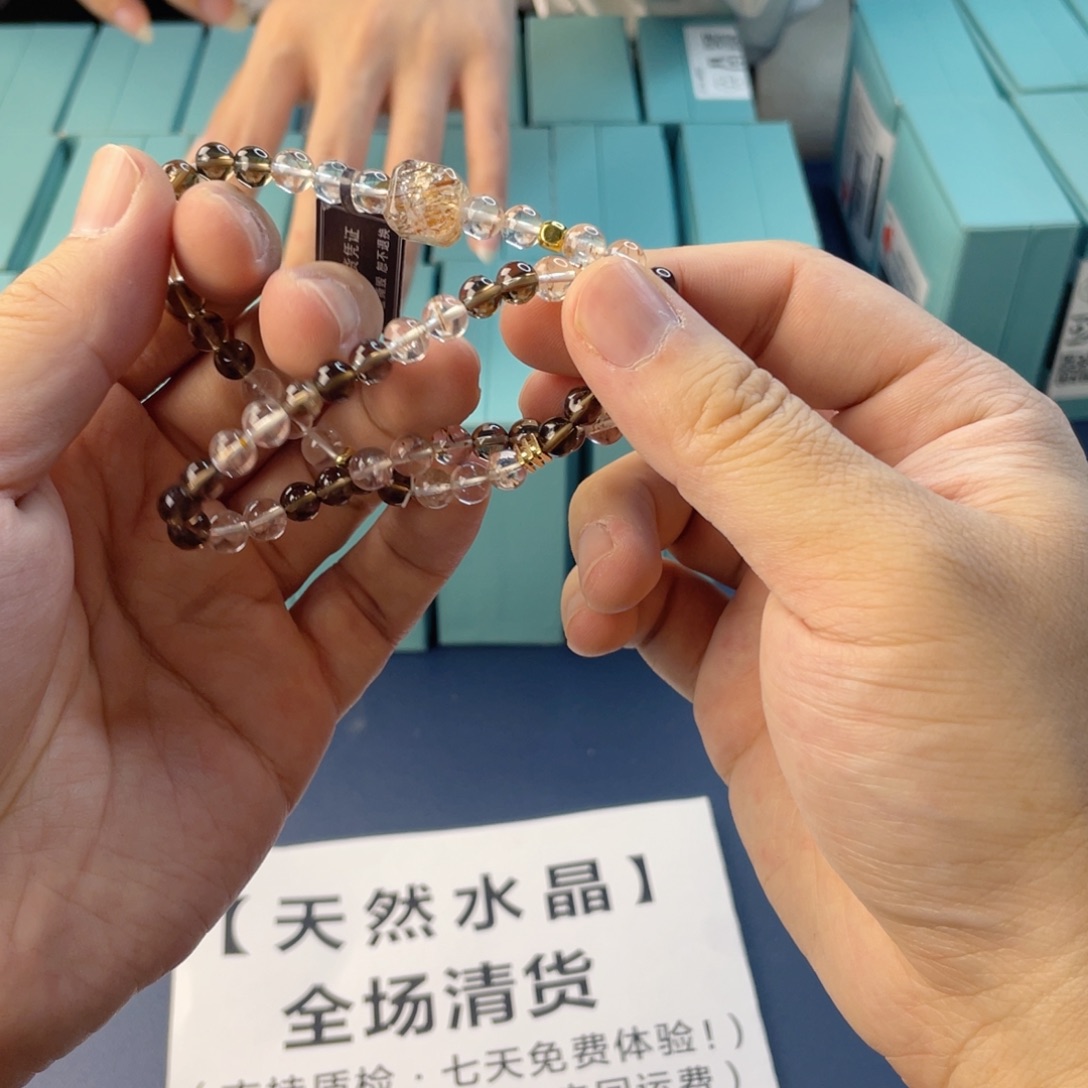 水晶手链银S925镶嵌