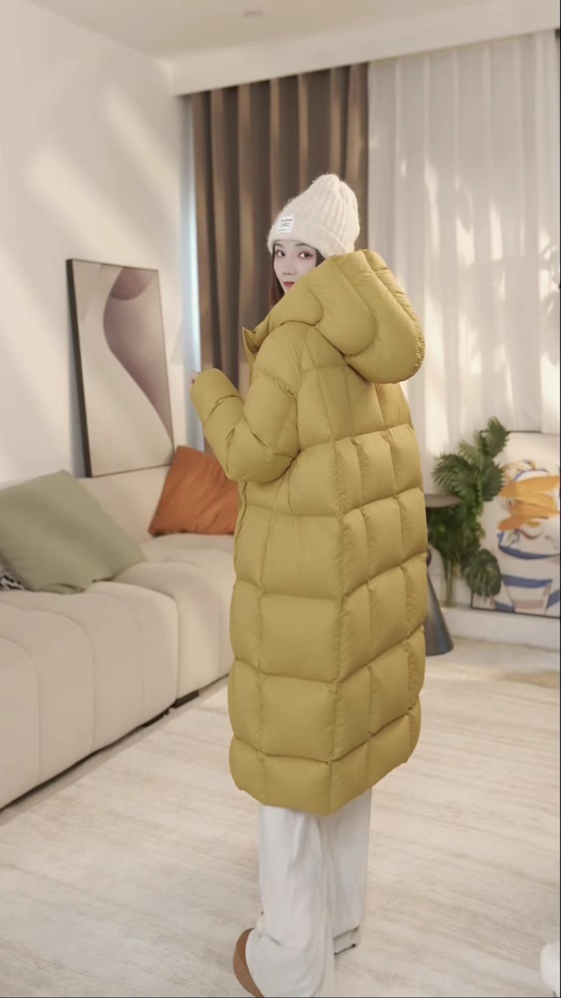 【杭公主】2025新款95新国标白鹅绒云朵泡芙高充389g极寒长款羽绒服