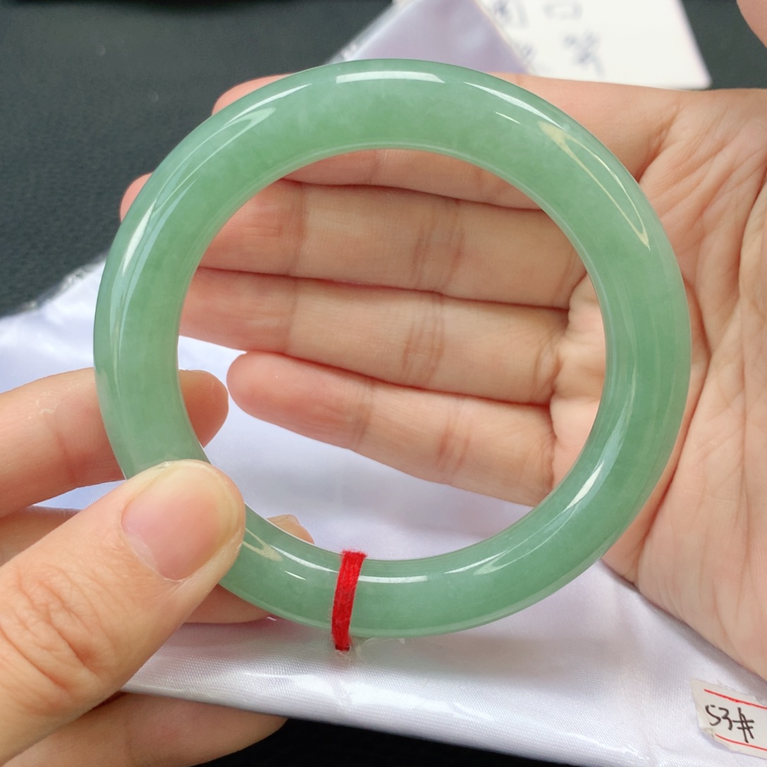 翡翠手镯未镶嵌缅甸53圆