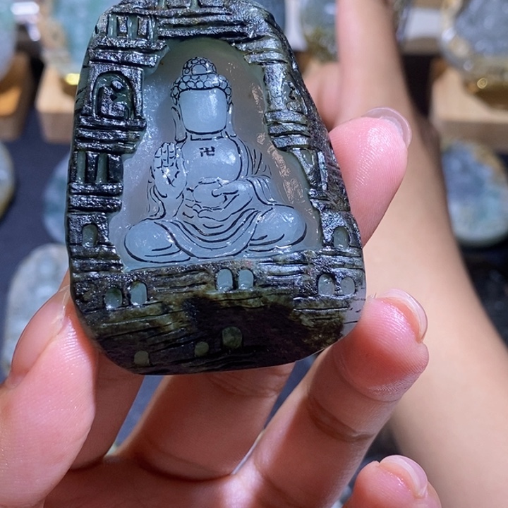 定制翡翠未镶嵌天然翡翠玉石雕刻