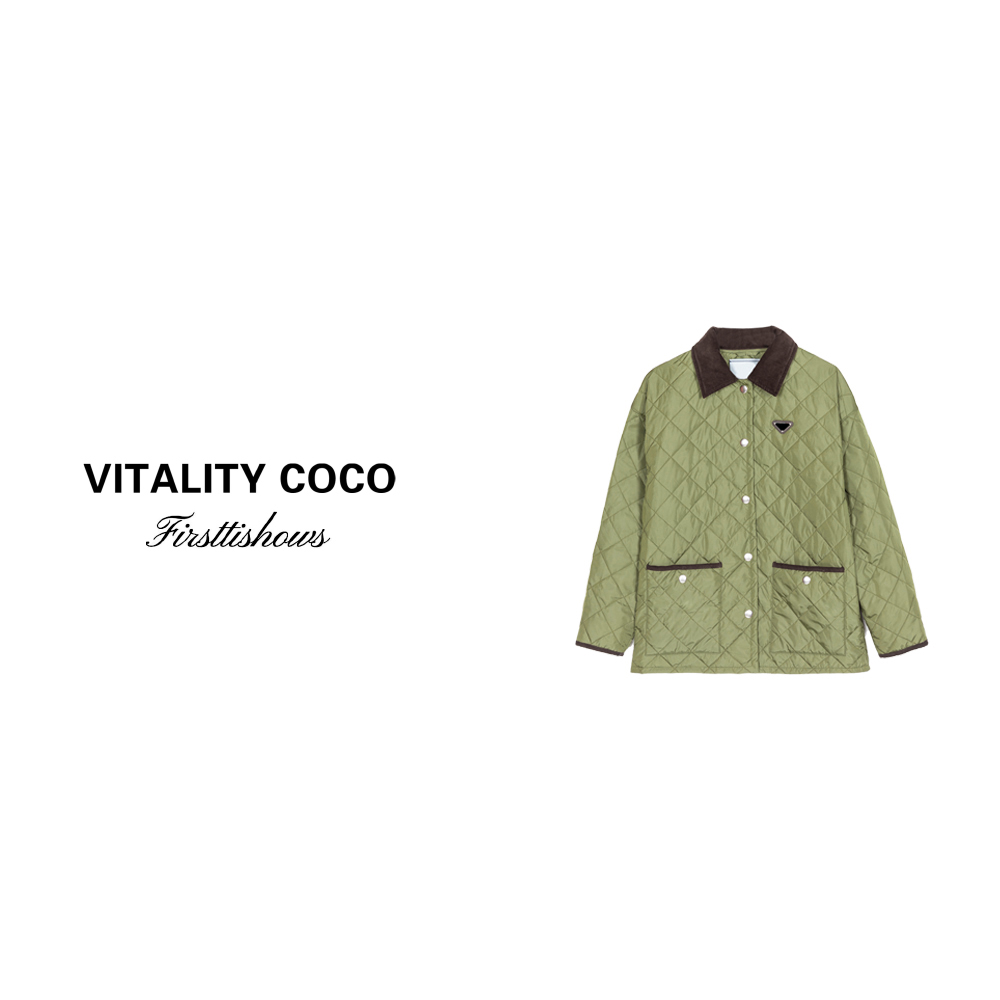 「VITALITY COCO」24秋冬上新热卖老钱绿三角标高定棉服1372/1373