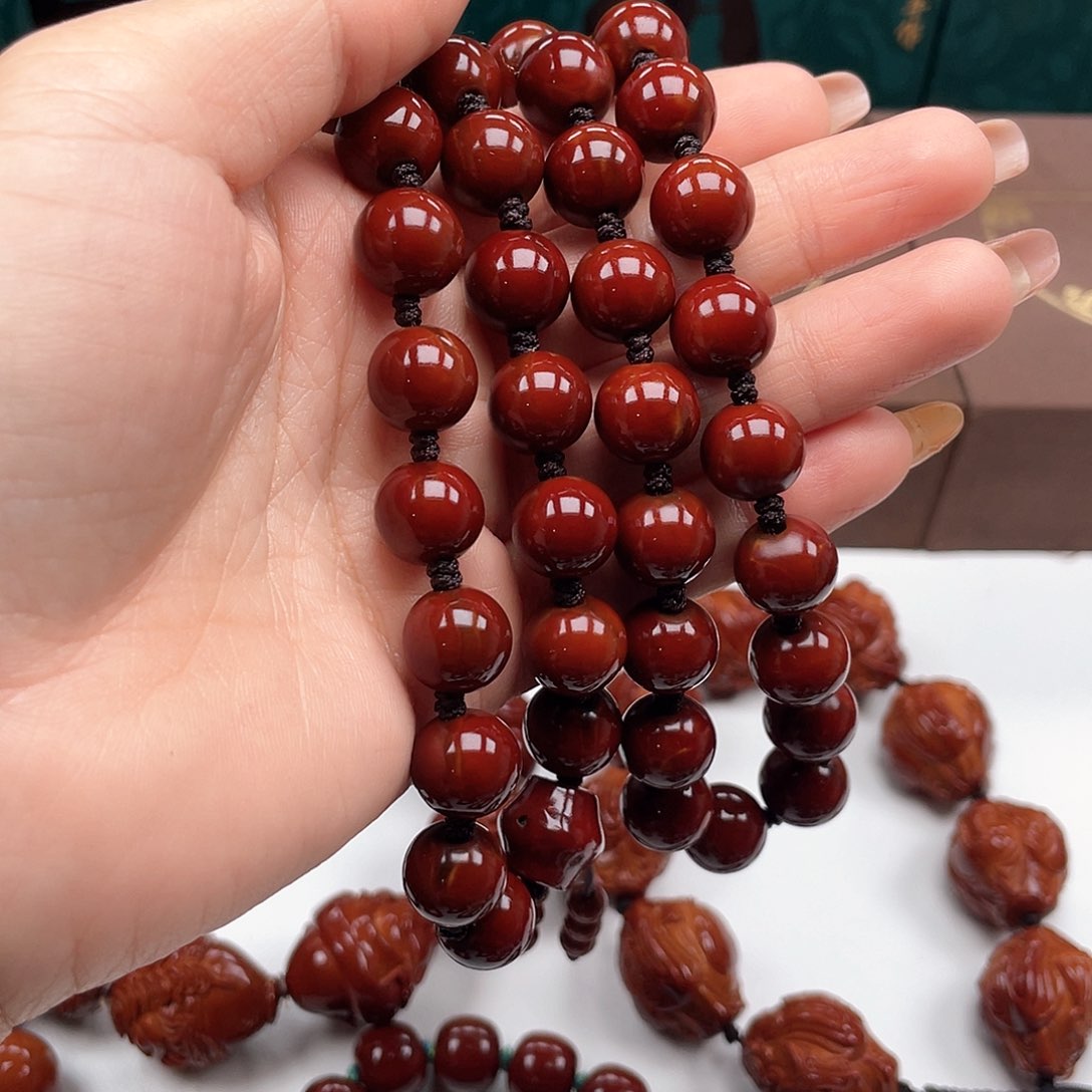 橄榄核手串哥*佛光珠脖挂