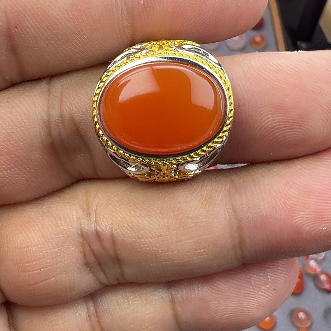 南红玛瑙银S925镶嵌珠宝奇石