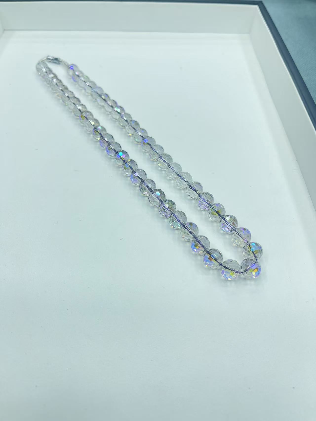 A053 10百面切水晶妈妈项链