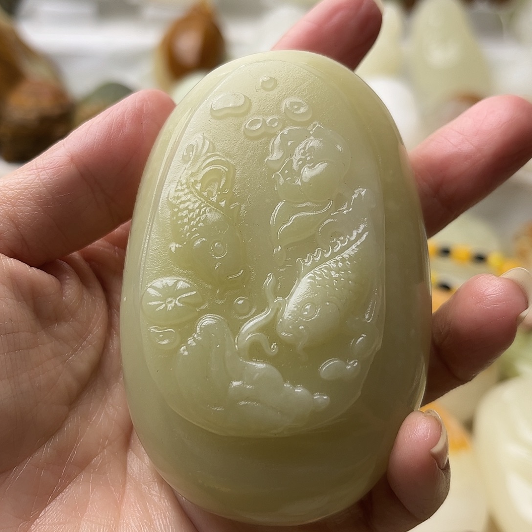 石材古青石不退换鱼