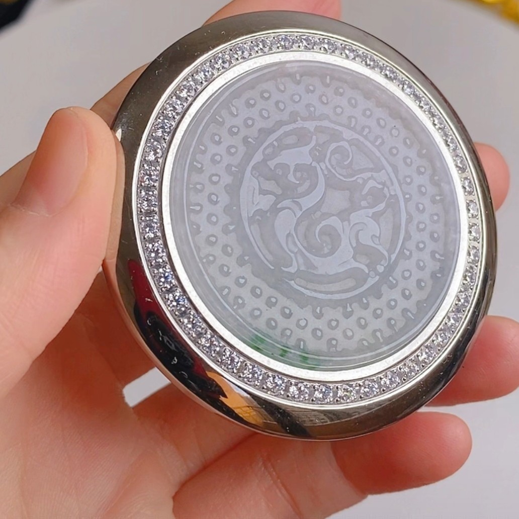 古龙-镶钻皮带扣3.8宽包金男士休闲百搭皮带扣不锈钢挂扣镶钻