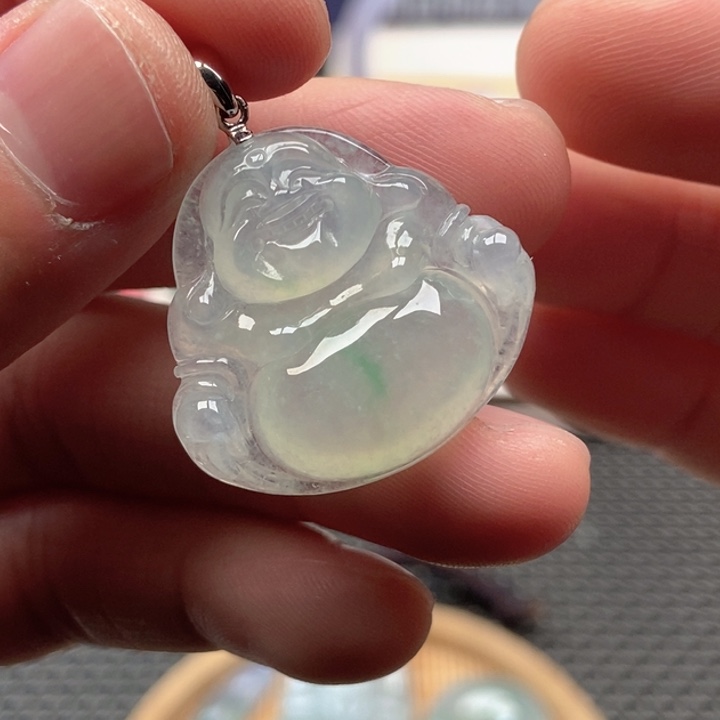 翡翠18K金镶嵌颈饰33