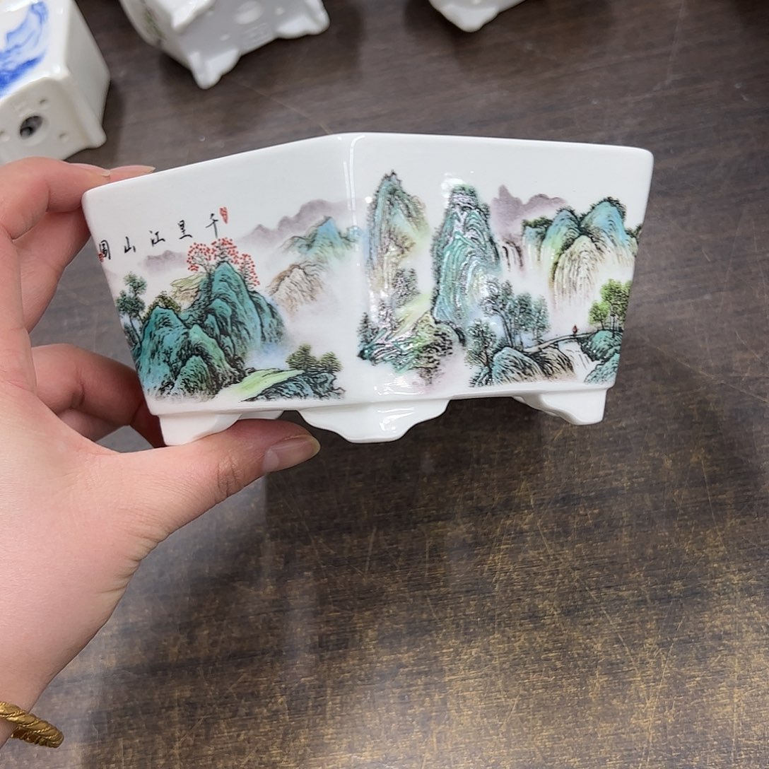 紫砂花盆788号瑕疵17/7cm
