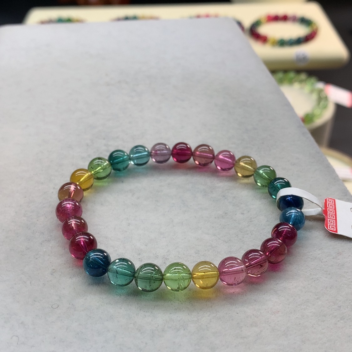 【闪购商品】未镶嵌手链碧玺荧光色标单圈7