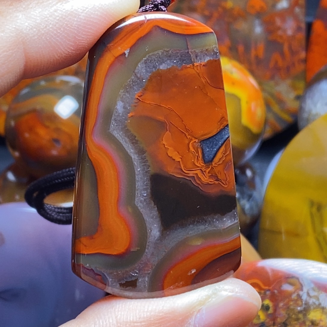 玛瑙/玉髓吊坠(不含链)未镶嵌