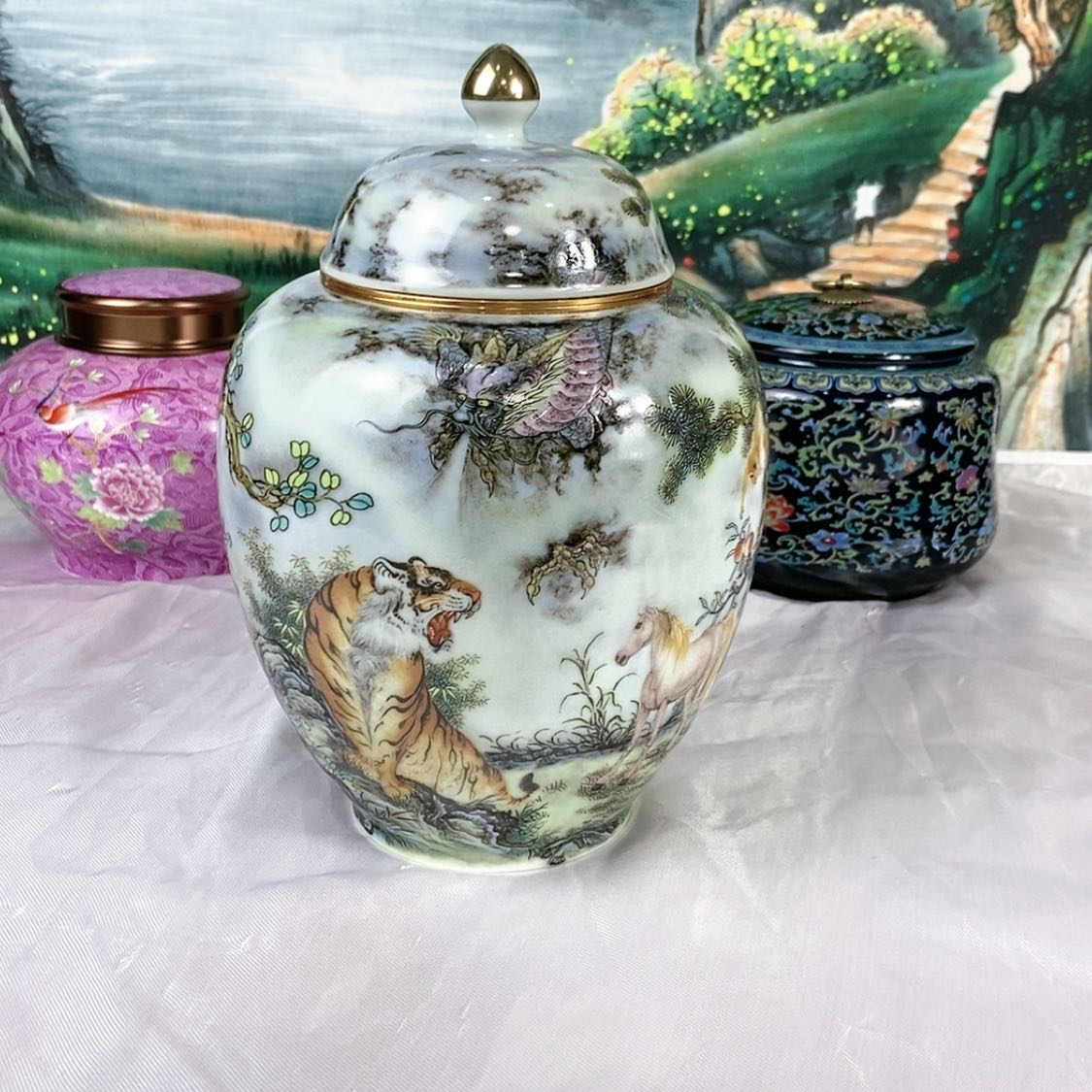 【闪购商品】瓷片陶瓷茶叶罐密封罐
