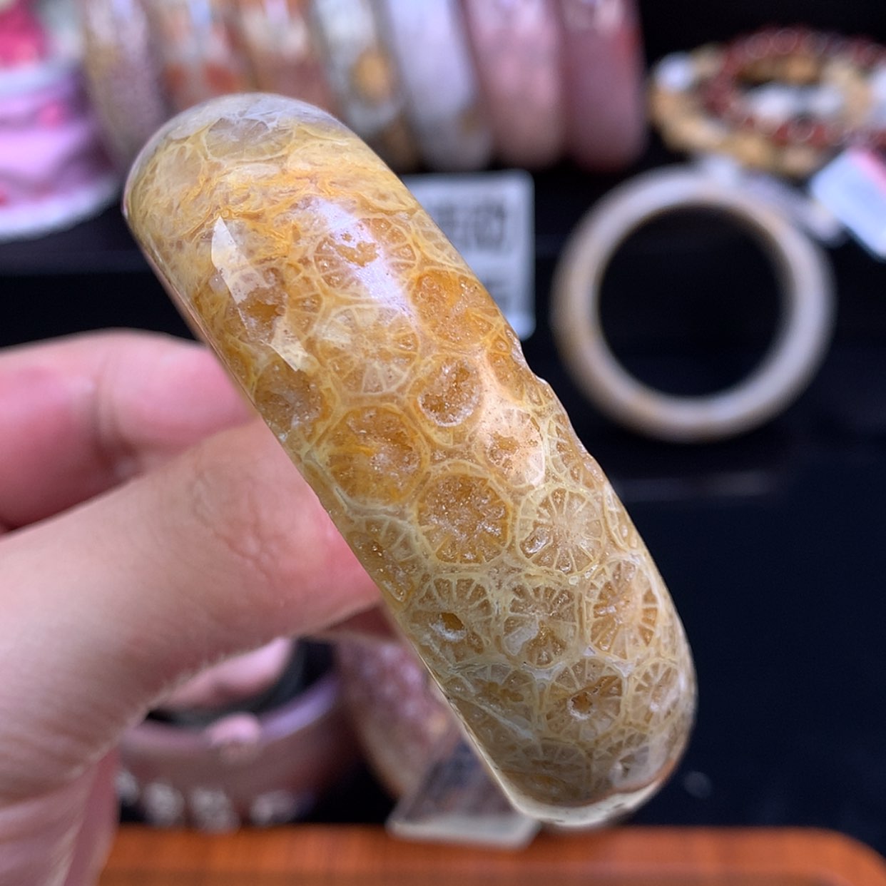 【闪购商品】颈饰未镶嵌硅化珊瑚（珊瑚玉）30号玻璃花55.8圈