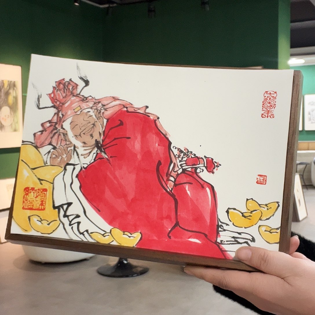 国画张彬带框精装裱福利