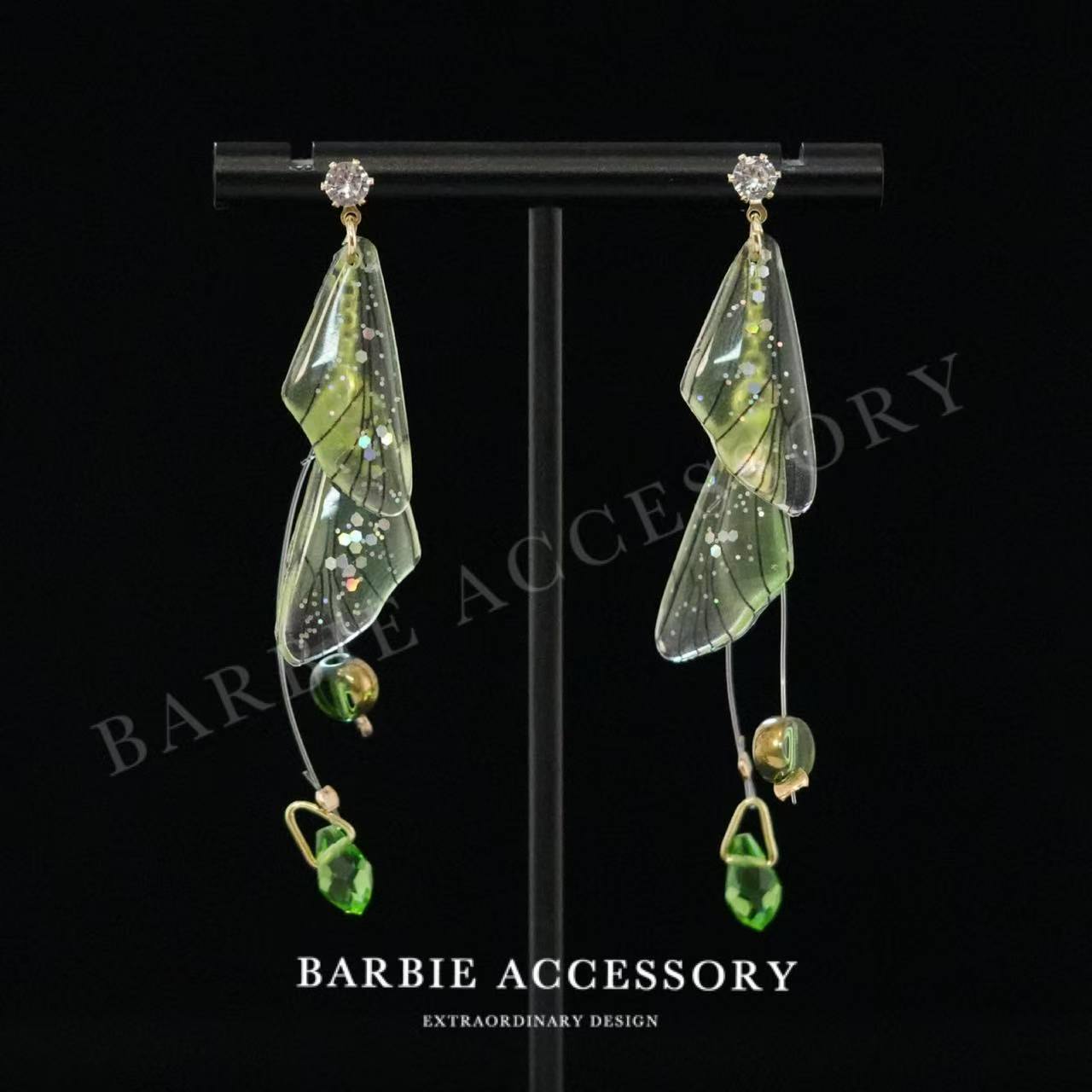 铜合金合成锆石耳饰 【星透冰落】时尚轻奢设计款高级绝美百搭耳环