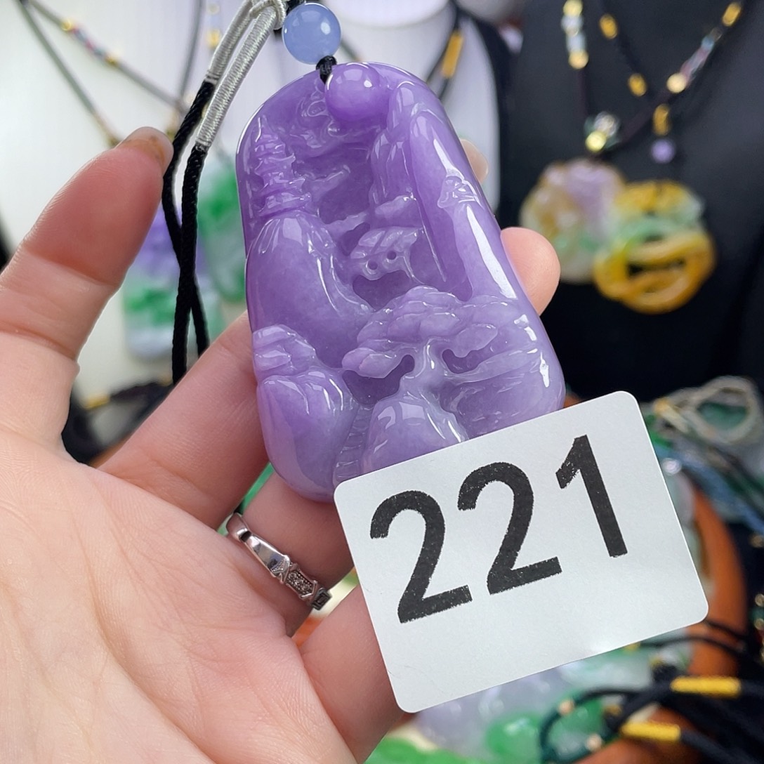 翡翠未镶嵌吊坠(赠链)