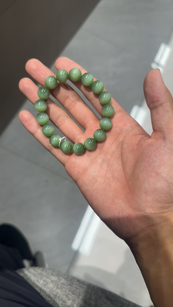和田玉碧玉猫眼手串