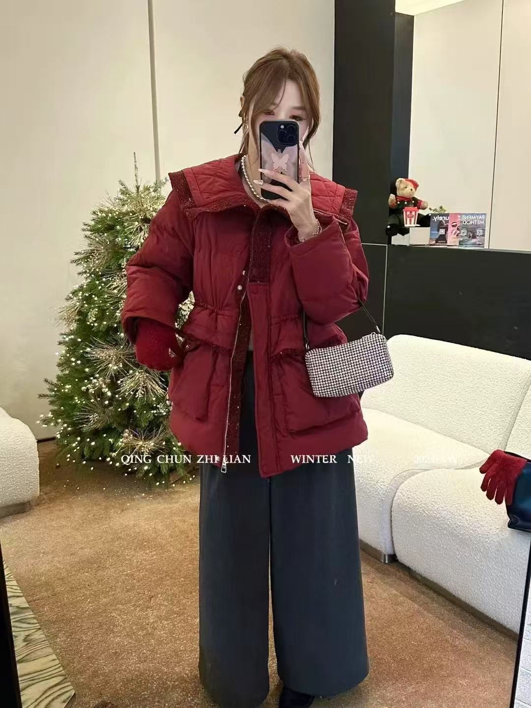 小梅家翻领时尚宽松版加厚外套