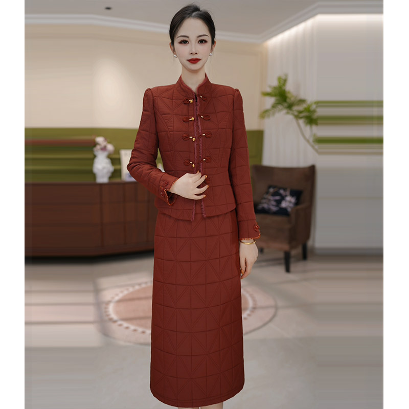 JG-25765新款2025年秋冬季时尚气质优雅显瘦两件套裙 M-4XL