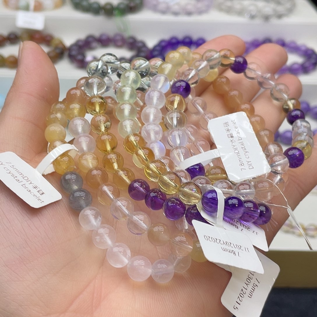 水晶手链未镶嵌多宝7+多样性任发其一