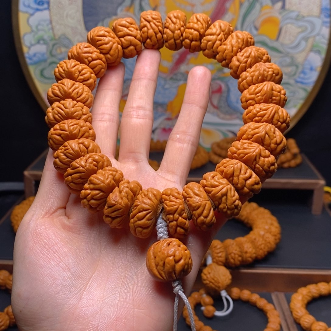 手串桃核晋****9龙纹桃核豹子头