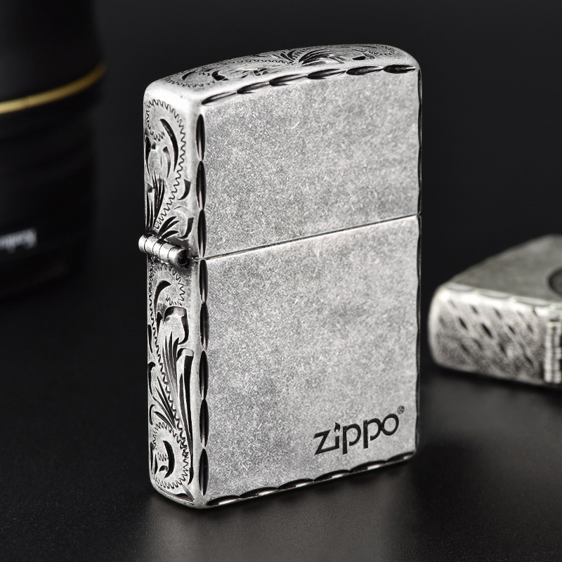 ZIPPO/之宝打火机精雕古银原装官方正品防风煤油礼物男士正版DYJ1