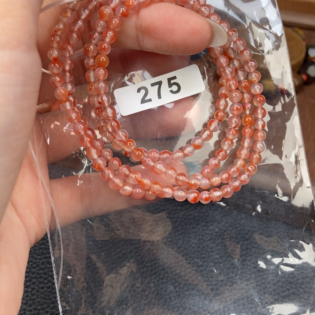 南红玛瑙未镶嵌手链卡4.3