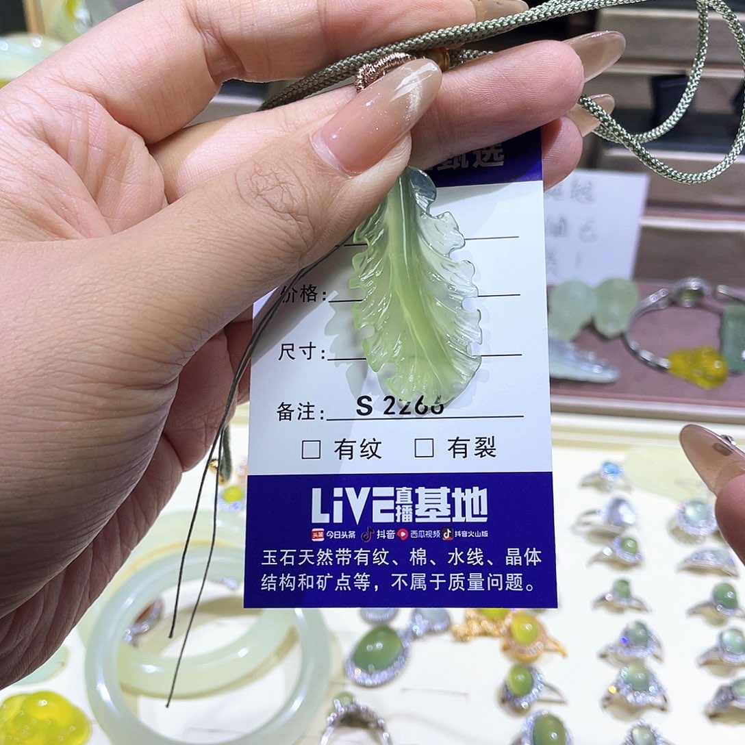 蛇纹石玉未镶嵌颈饰2266