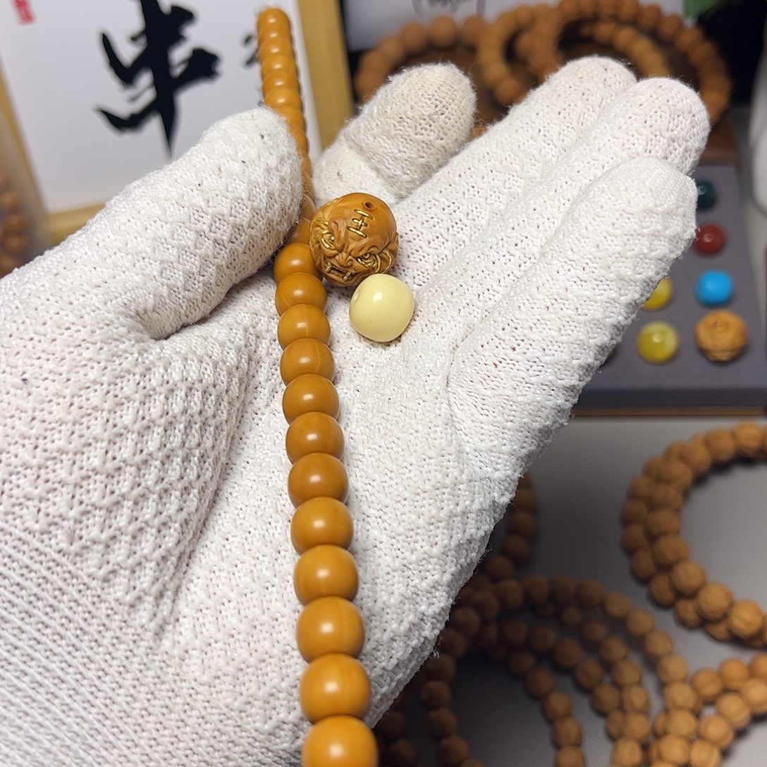 皖***猴头核桃吊坠老型➕虎僧➕白珠