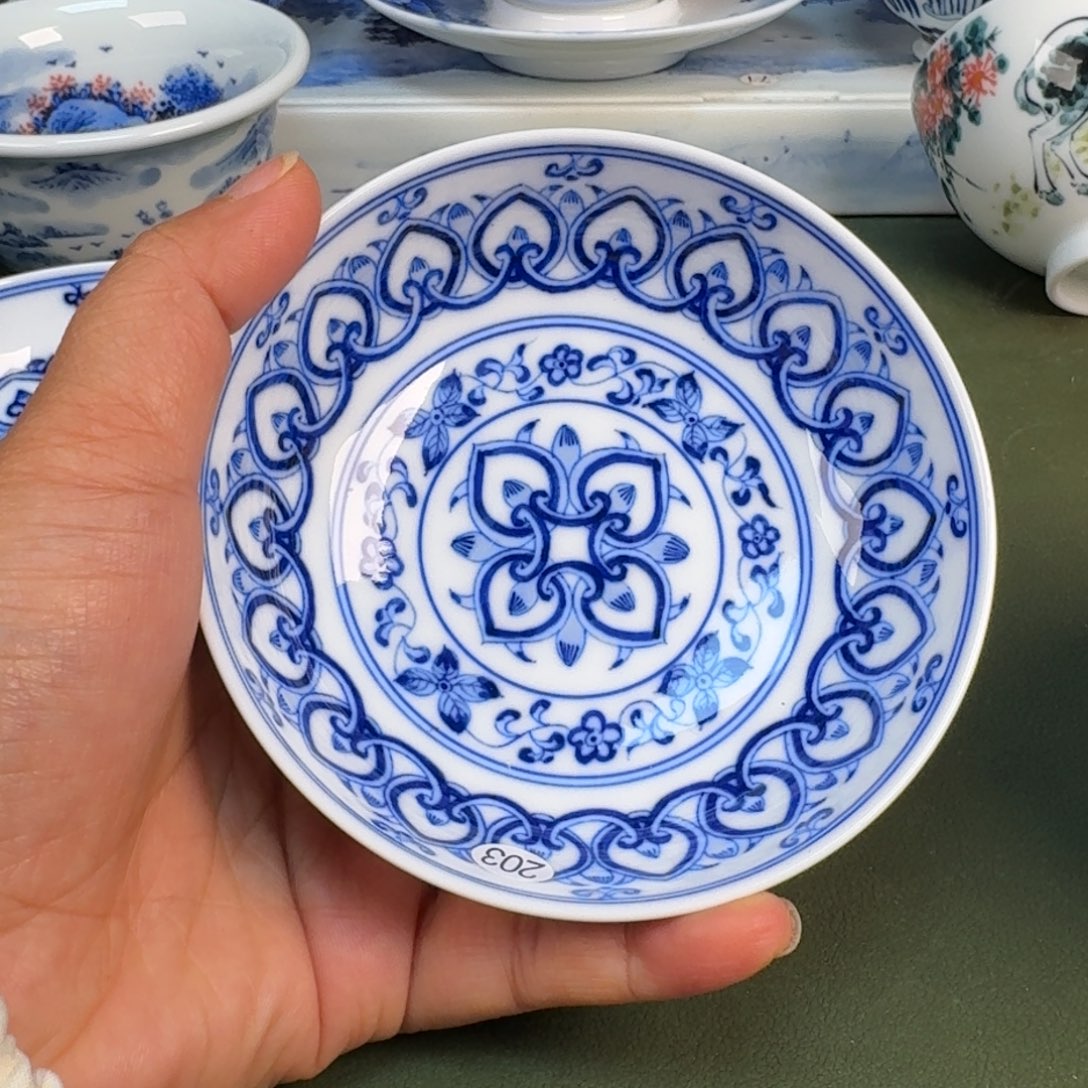 陶景德镇纯手绘茶具圆圆209