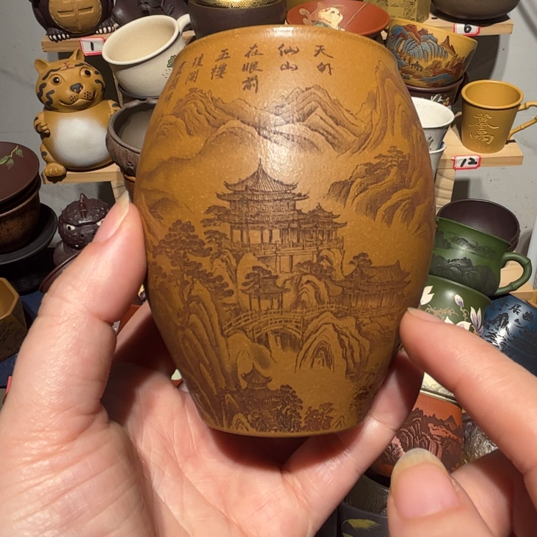 紫砂茶杯宜兴紫砂主人杯