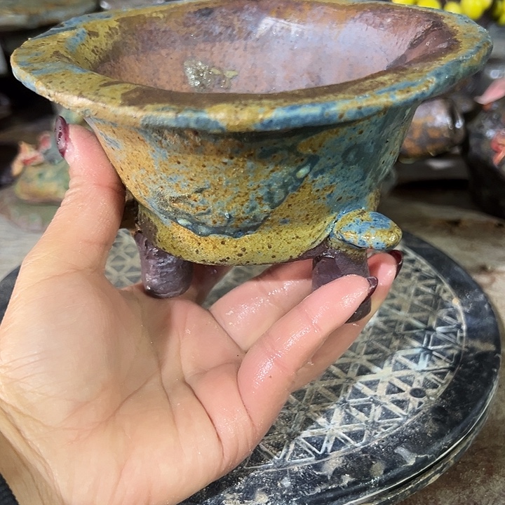 0066新店福利手工粗陶高温花盆