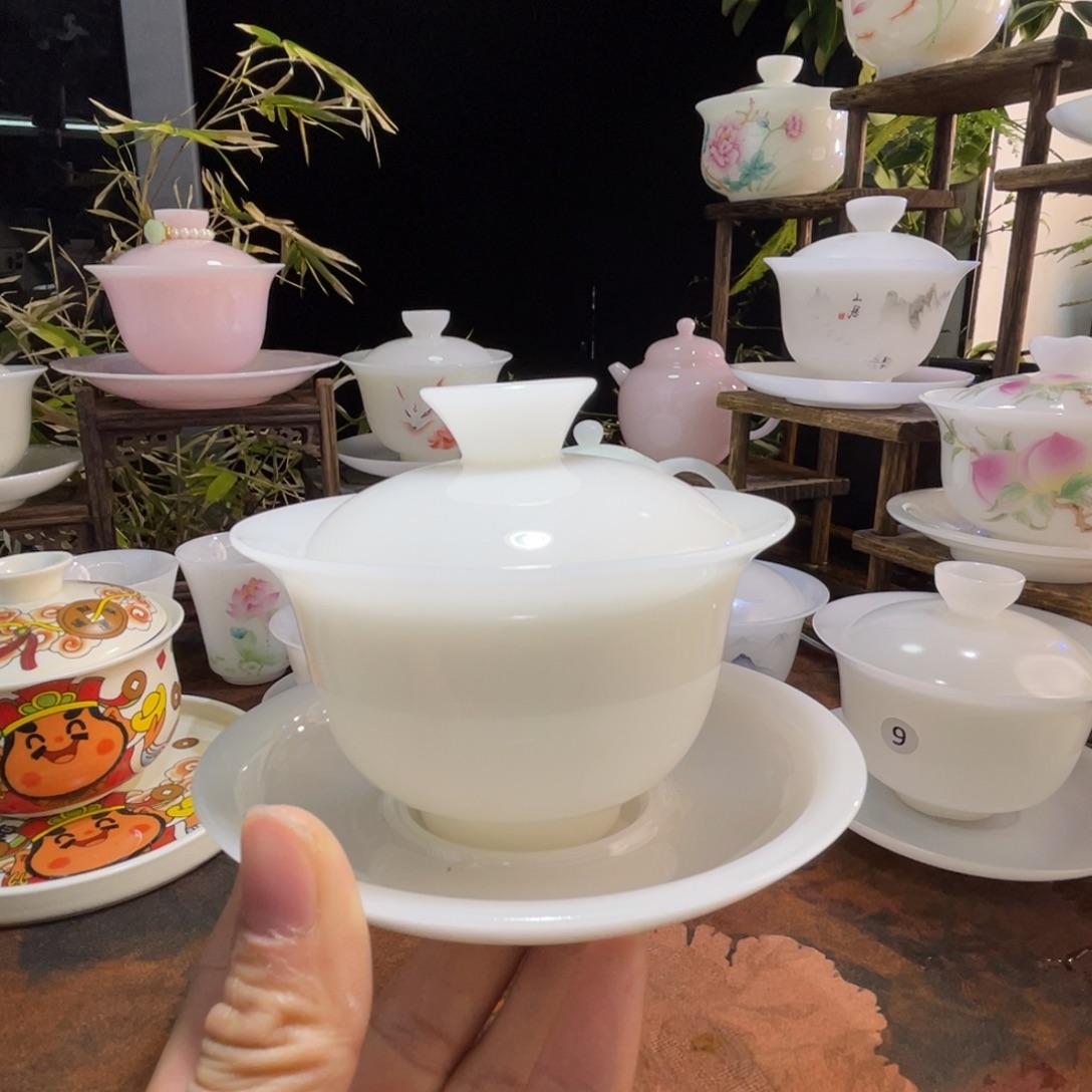 b***e璞玉釉烧紫气东来三才元宝