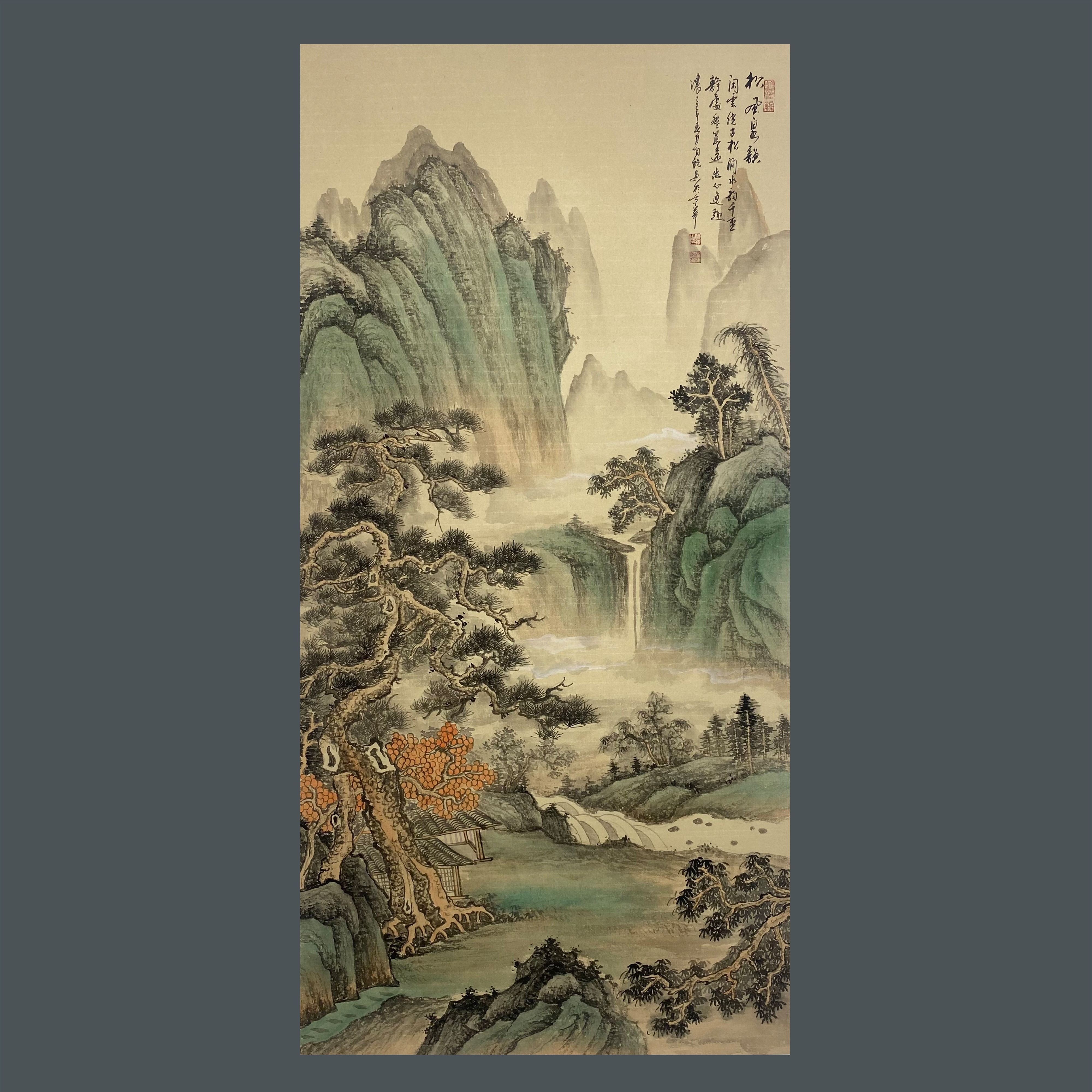 【聚优】明锐140*70cm国画仿古画背景墙装饰