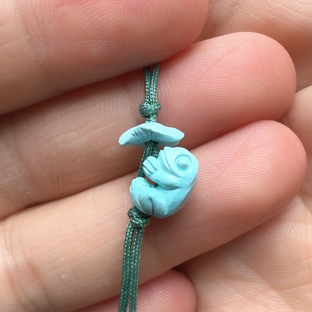 绿松石抱抱蛙组合未镶嵌