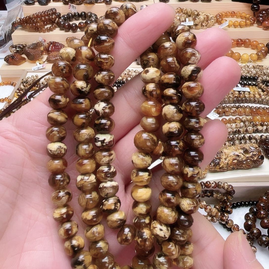 琥珀耳饰未镶嵌九20136