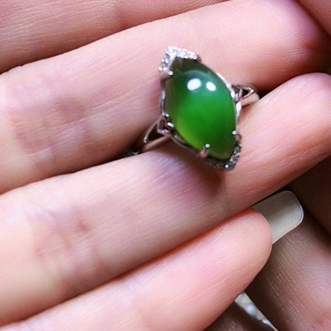 和田玉银S925镶嵌挂件