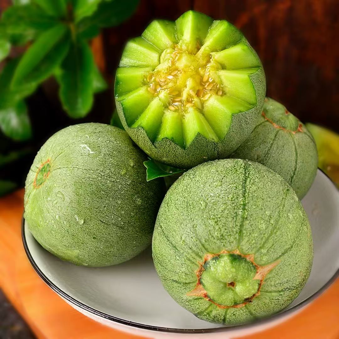 【瑕疵】瑕疵绿宝甜瓜4.8斤装