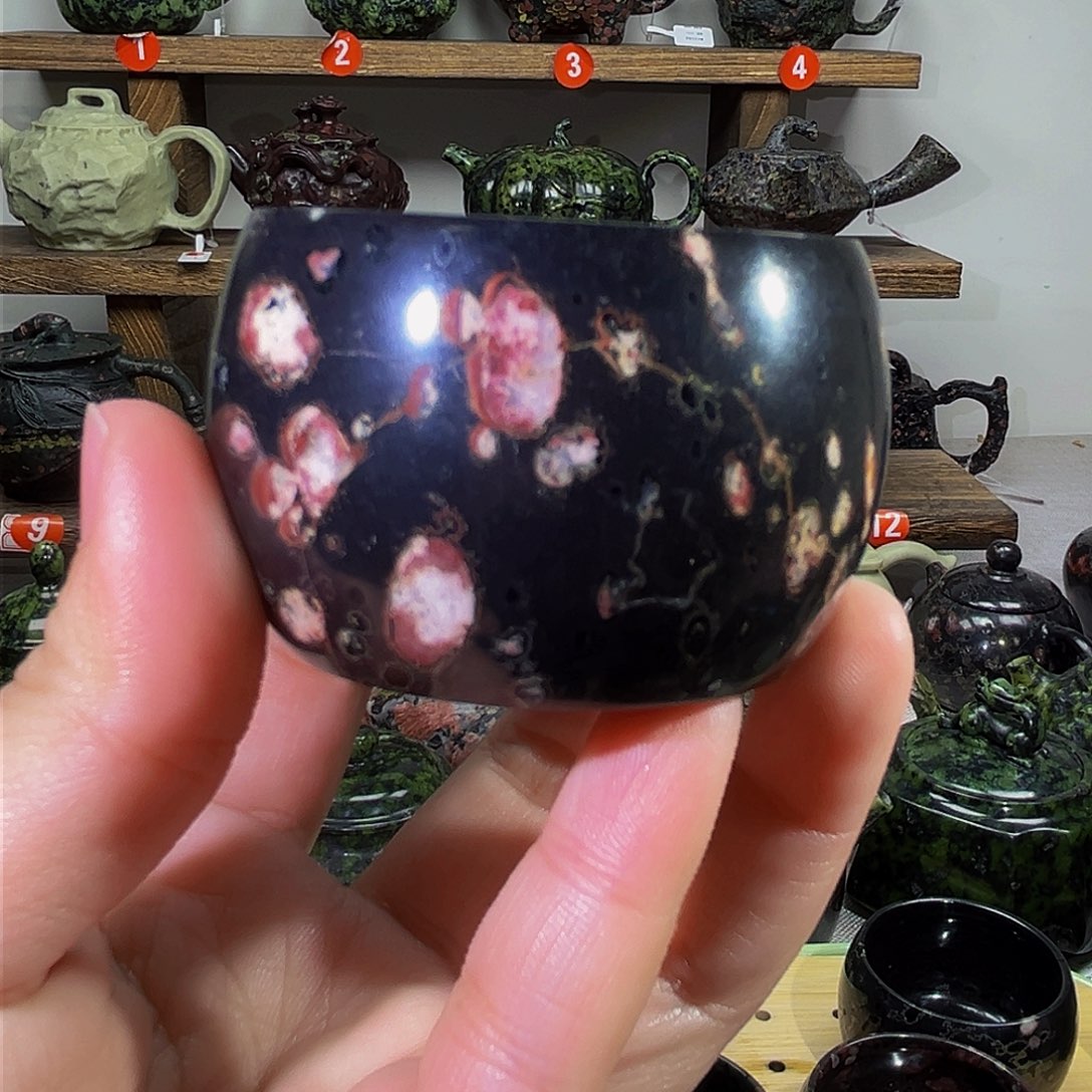 梅花玉圆鼓杯50cc微瑕茶杯