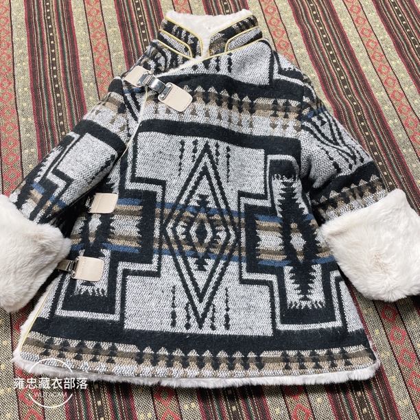 儿童藏式不丹外套#大衣