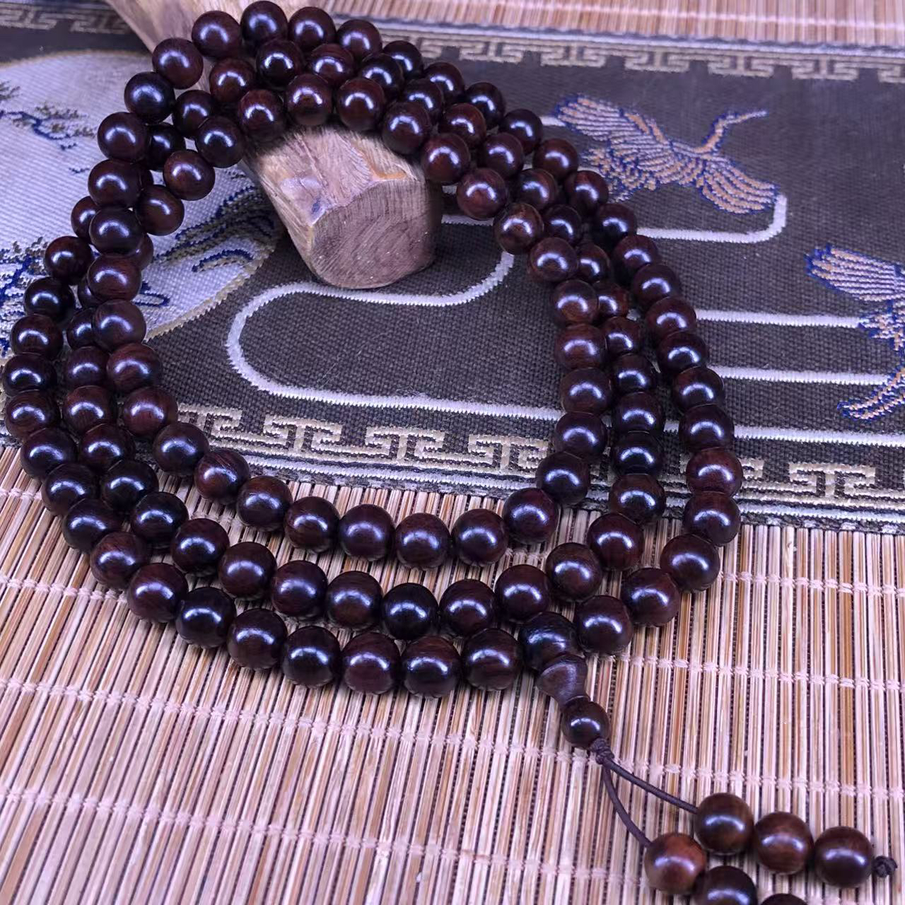 海南黄花梨紫油梨老料高油高密度0.8×108精品链珠