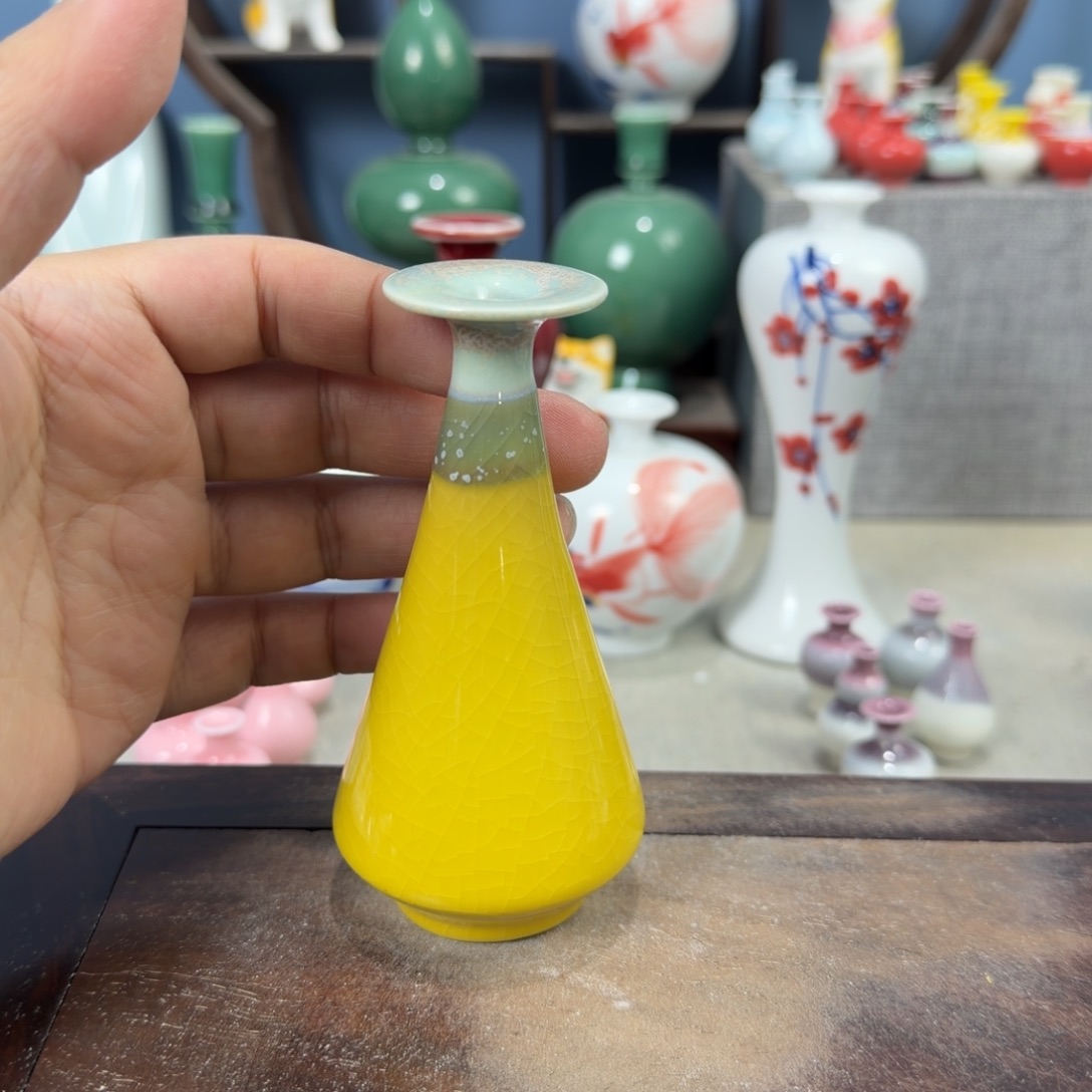陶瓷手工小花器摆件