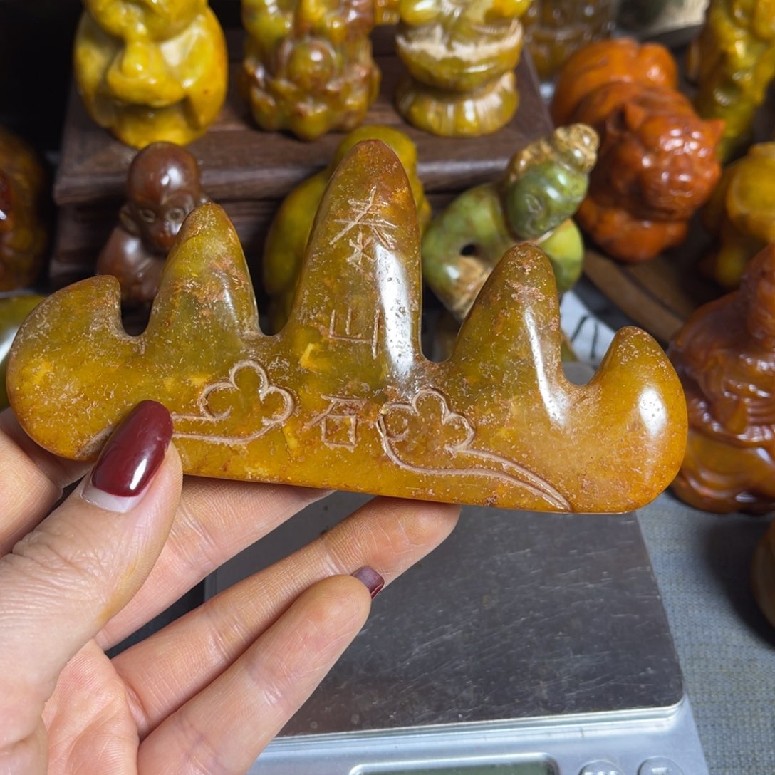 蛇纹石玉合金颈饰