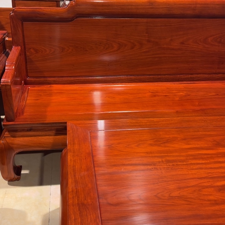 一***)花梨木类案台缅甸花梨木沙发