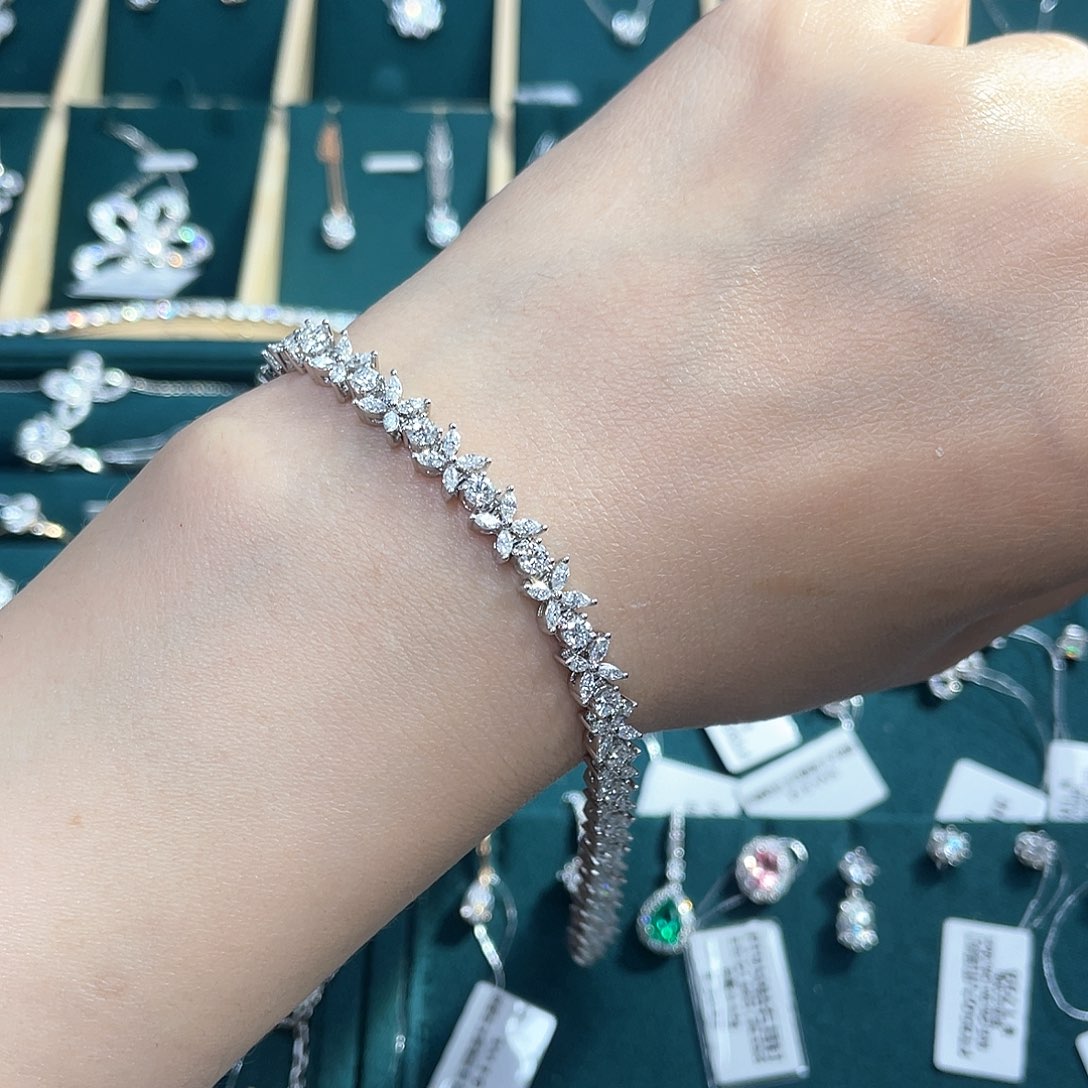 实验室培育钻石铂Pt950镶嵌